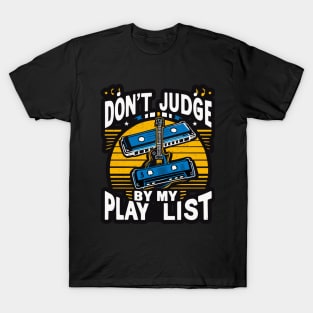 “Blues Unleashed: ‘Don’t Judge My Playlist’ Artistry T-Shirt